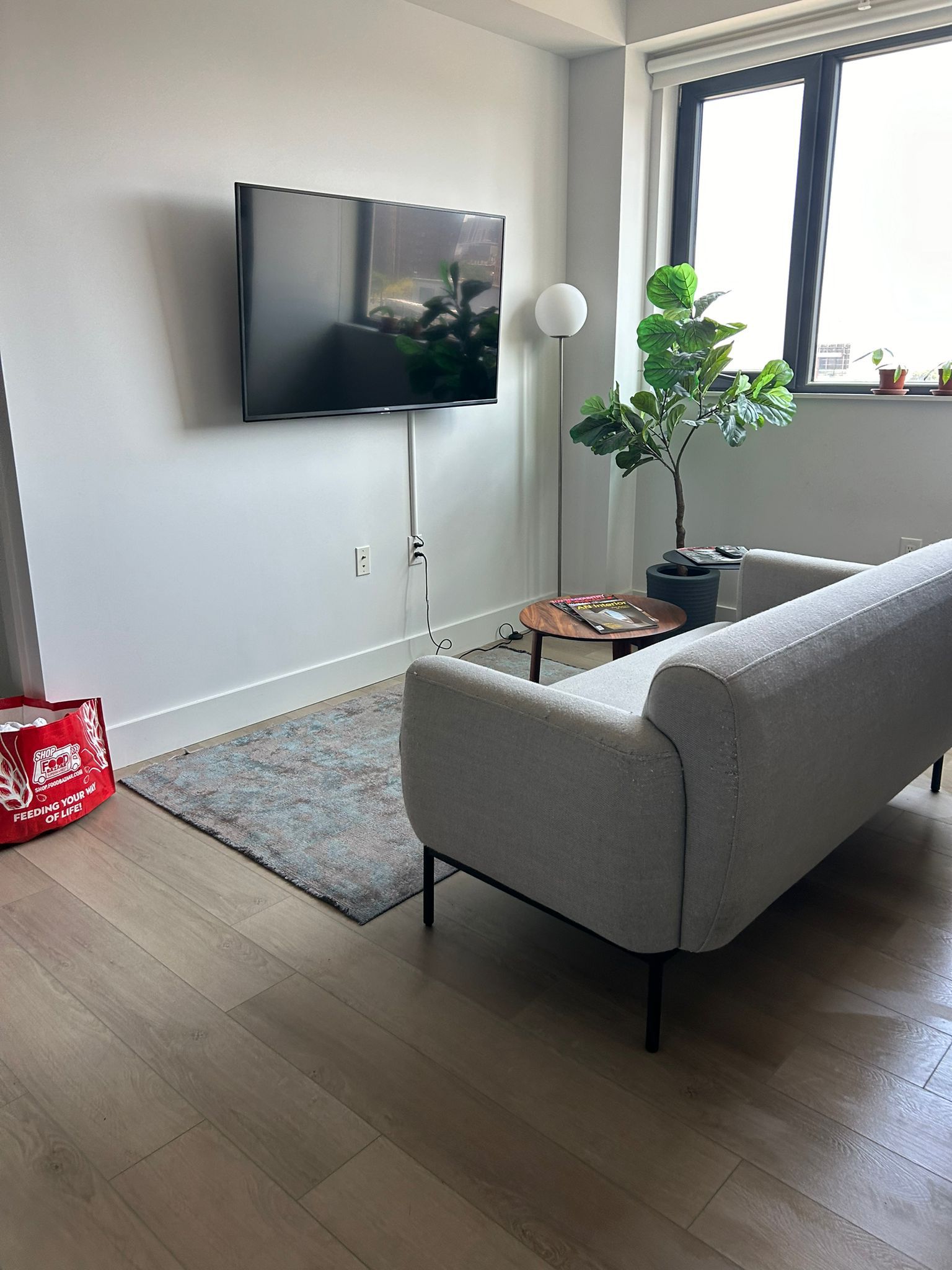 Modern living room cleaned by Queens Cleaning Service